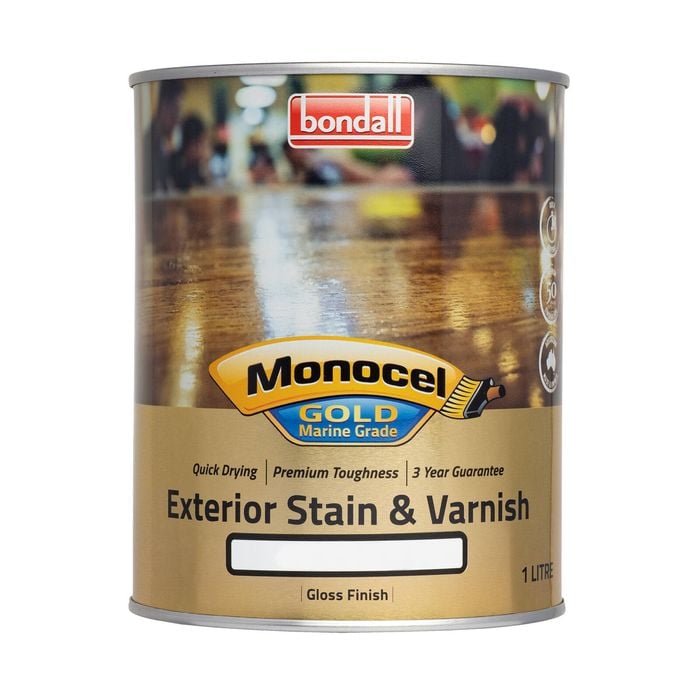 Bondall 1L Monocel Cedar Gold Marine Grade Stain And Varnish