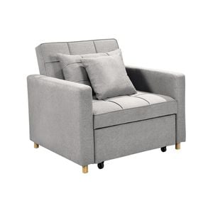 Suri 3-in-1 Convertible Sofa Chair Bed Lounger by Sarantino Light Grey