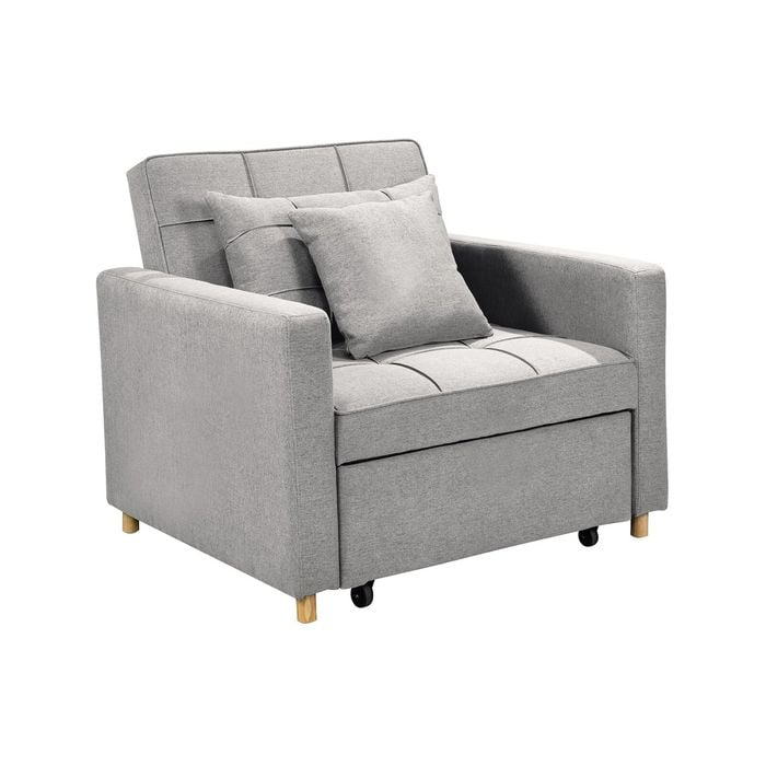 Suri 3-in-1 Convertible Sofa Chair Bed Lounger by Sarantino Light Grey