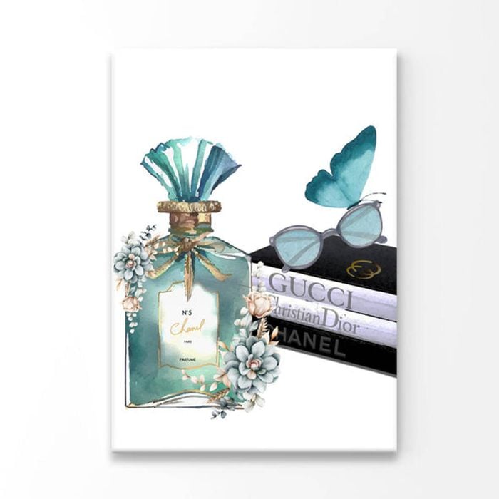 Ocean Blue Perfume with Butterfly  Print 100% Australian Made 100 x 150cm  (Acrylic)