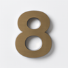 Chrome LED House Number Backlit 200mmH
