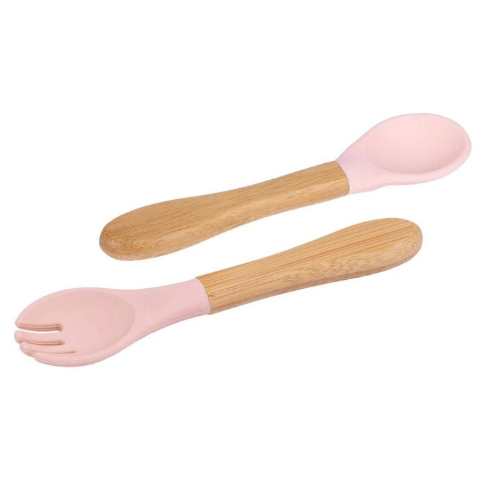 Tiny Dining Bamboo Baby Weaning Fork & Spoon Set