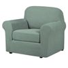 Smarcute 1 Seater 2-Piece Spandex Stretch Anti-Slip Sofa Cover Sage