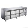 Fed-x S/s Eight-door Bench Fridge With Drawers Xub7c22s4d