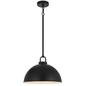 Telbix Emerson Vintage Pendant Hanging Lamp Light Metal Black Satin