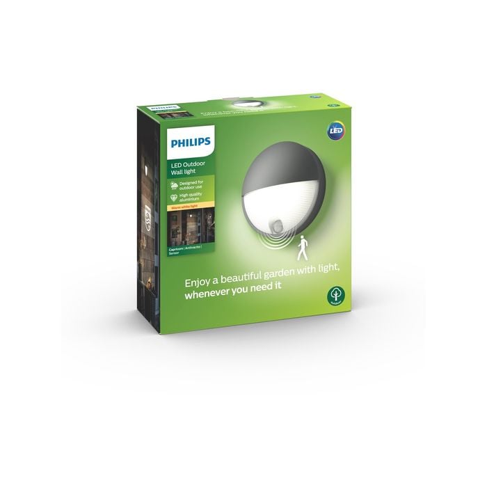 Philips LED 700lm Warm White 5.5W Outdoor Round Wall Light