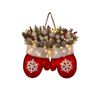 Lifebay Christmas Glove Wreath Artificial Pine Decoration