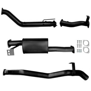 Ignite Exhausts Turbo Back For Toyota Landcruiser 76 Series Wagon 3" No Cat & Muffler Black Aluminised Steel