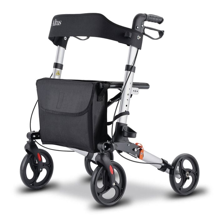 Altus Euro Walker Mobility Rollator Seat Aluminium Frame - Silver