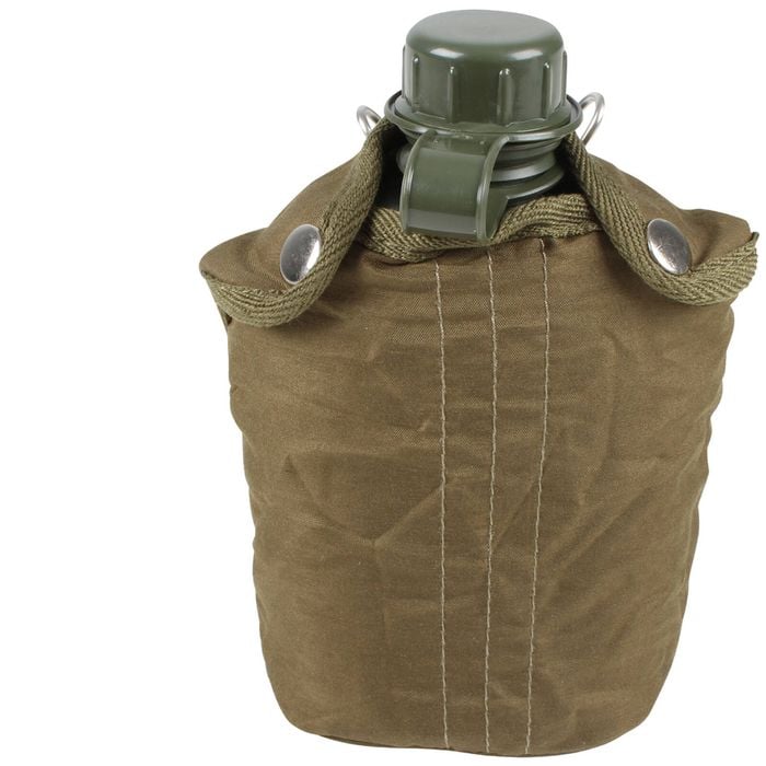 Cockatoo Camping 1qt Spill-Proof Canteen Water Container w/ Cover Army Green