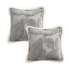 SOGA 2X 45cm Wabi-sabi Raised Embroidery Leaf  Throw Pillow