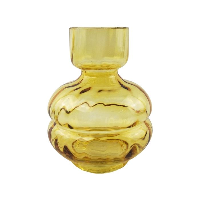 Urban 15cm Tommy Squat Glass Flower Vase Small - Amber