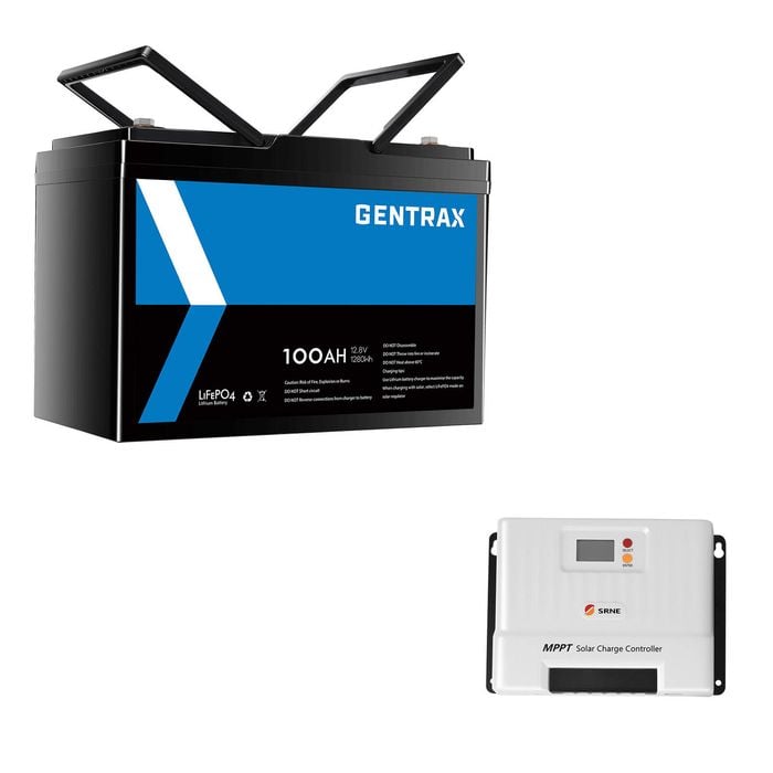 Gentrax 12v 100ah Lithium Battery + 20a Mppt Controller