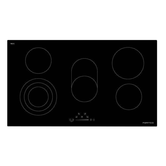Parmco 900mm Ceramic Black 5 Burner Cooktop I Series 3
