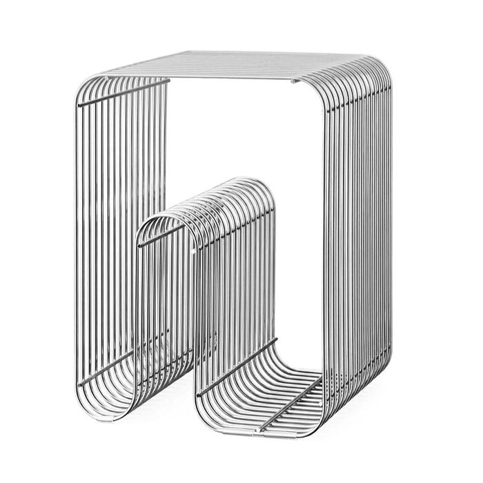 Nordhavn Wire Side Table | Modern Scandinavian End Table | Book & Magazine Rack