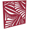 ProtectorAl 300-1200mm x 300-1200mm Dark Red/Gloss White Jungle Unframed Composite Deco Panel