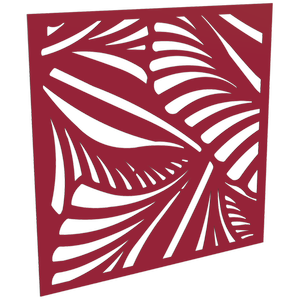 ProtectorAl 300-1200mm x 300-1200mm Dark Red/Gloss White Jungle Unframed Composite Deco Panel