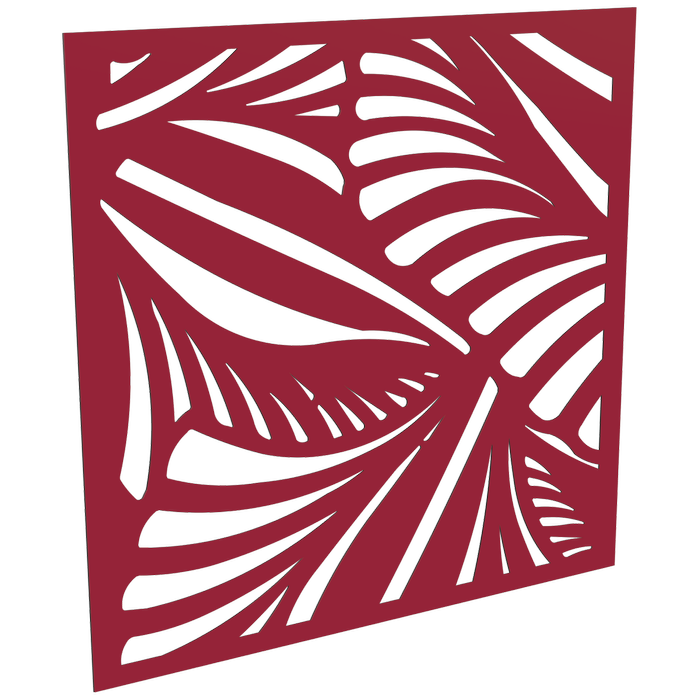 ProtectorAl 300-1200mm x 300-1200mm Dark Red/Gloss White Jungle Unframed Composite Deco Panel