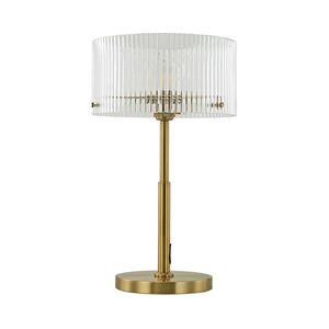 Medici 300mm Round Glass Table Lamp - Gold