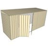 Build-a-Shed 1.5 x 4.5 x 2m Double Hinged Side Door Skillion Shed - Cream