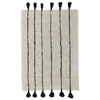 Yarra Textiles Tufted Bathmat With Black Tassels (60 cm x 90 cm), 1700 gsm+ - Sand