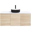 CIBO 1200mm Coast Veneer Nordic Wall Hung Bathroom Vanity With Black And White Basin