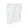 ProtectorAl 975 x 1200mm Pearl White Aluminium Flat Top Pool Gate