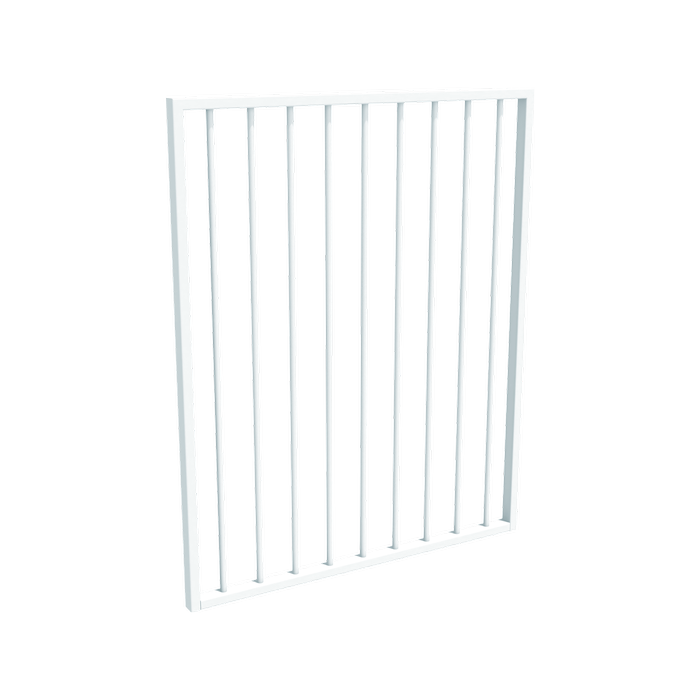 ProtectorAl 975 x 1200mm Pearl White Aluminium Flat Top Pool Gate
