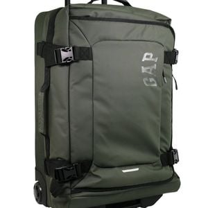 GAP Travel Large Soft Shell Suitcase Lockable Trolley Luggage 43x73cm Khaki