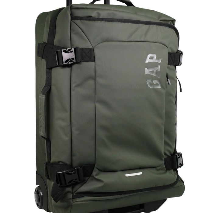 GAP Travel Large Soft Shell Suitcase Lockable Trolley Luggage 43x73cm Khaki