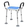 Portable Shower Chair Non-slip Bench Tub Seat 57-70cm Height Adjustable Stool Max Load 125kg With Removable Arms For Adults Eld