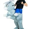 Inflatable Piggyback Ride On Grey Rabbit Adults Costume - One Size