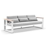 Balmoral 3 Seater Outdoor Aluminium And Teak Lounge