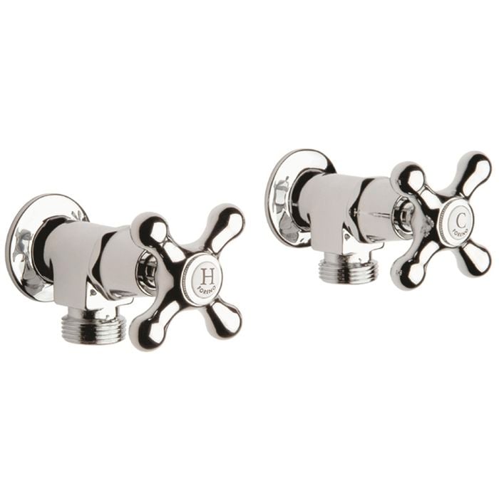 Foreno Chrome Colonial Washing Machine Taps