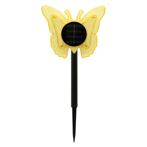 Click Yellow Solar Butterfly Stake