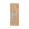 Woodcraft 2040 x 820 x 40mm Entrance Door Classical Glass TG SD45