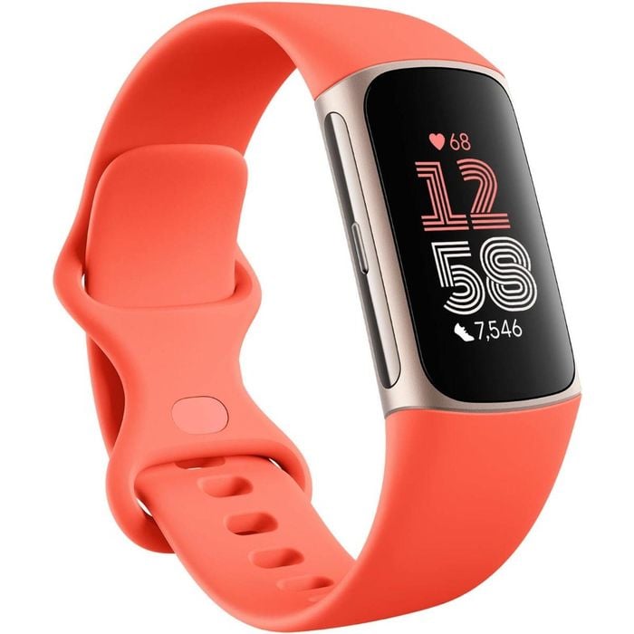 Fitbit Charge 6 Fitness Tracker (coral/champagne Gold Aluminium)