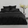 Bedding Co. Quilt Cover Set 100% Mulberry Silk 22 Momme Black Single
