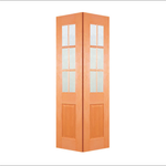 Woodcraft 2040 x 820 x 35mm Internal Bifold Door Half French Frosted Glass