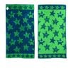 Jacquard Velour Cotton Rich Reversible Beach Towel 81 x 162 cm Blue Stars