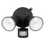 Brilliant Black Lamy DIY Twin Security Light with Sensor