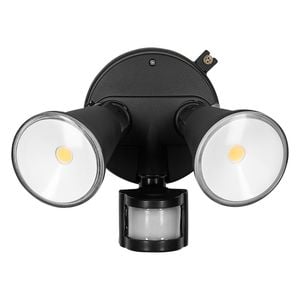 Brilliant Black Lamy DIY Twin Security Light with Sensor