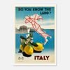 Galrie Italy Vintage Travel Print - Discover the Enchanting Landscapes of Italy Art Décor, Poster Only, 70 x 100cm (28 x 40inch)