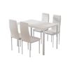 Artiss Dining Set 5-PCS Wooden Dining Table Set White