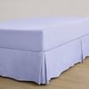 Dreamaker Superfine Washed Microfibre Pleated Valance Lilac Super King Bed