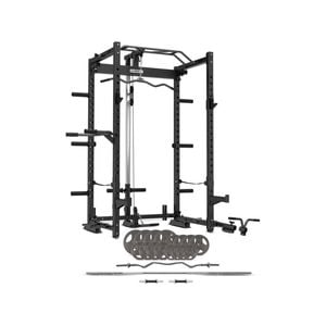 CORTEX PR-4 Foldable Squat & Power Rack + 90kg Standard Tri-Grip Weight and Barbell Package