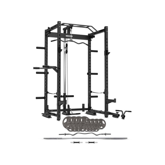 CORTEX PR-4 Foldable Squat & Power Rack + 90kg Standard Tri-Grip Weight and Barbell Package