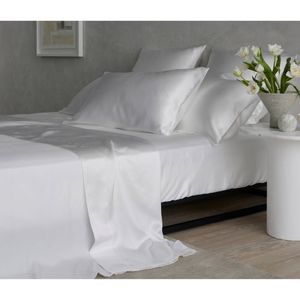 Bedding Co. Sheet Set 100% Mulberry Silk 20 Momme Soft White King Single