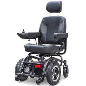EQUIPMED Front Wheel Drive Power Electric Wheelchair, Up to 35km Range, Ultra-Comfortable Power Assist Chair
