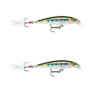 2x Rapala 4cm X Rap Jerkbait/Slashbait Hard Body Fishing Lures - Rainbow Trout